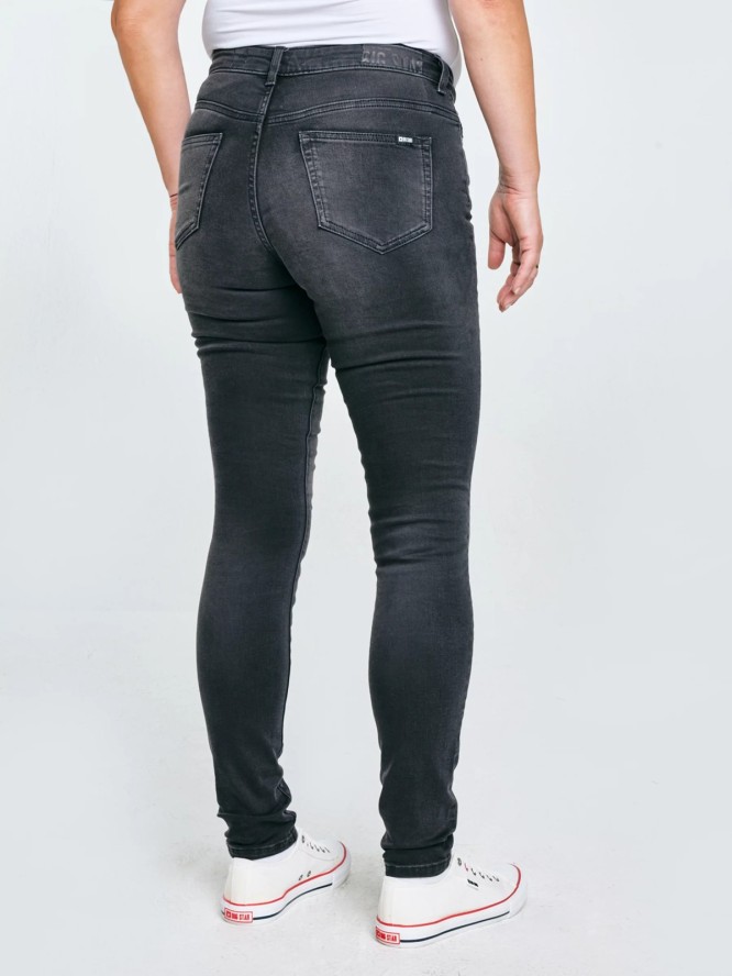 Jeansy damskie skinny z przetarciami czarne Adela 961