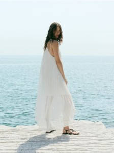 Sandały z paskami - ciemnobrązowy