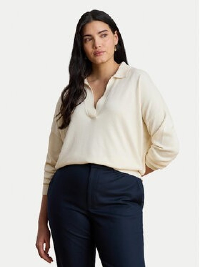 LAUREN RALPH LAUREN Sweter 200P14056001 Kremowy Regular Fit