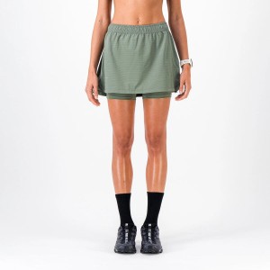 Spódnica/Spodenki Damskie do Biegania Trailowego ZIPRUN SKIRT 3 IN 1