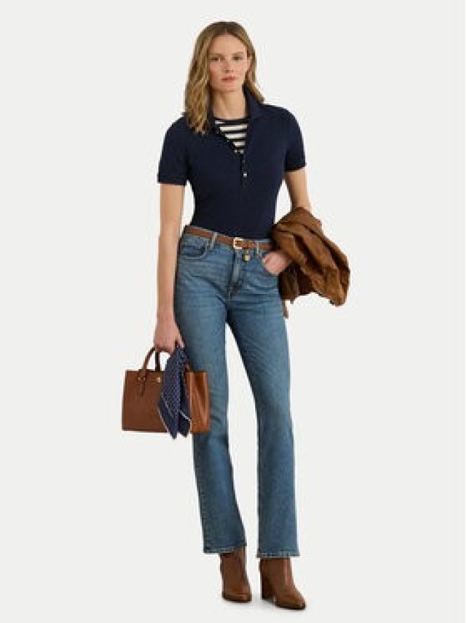 LAUREN RALPH LAUREN Polo 200679219028 Granatowy Regular Fit