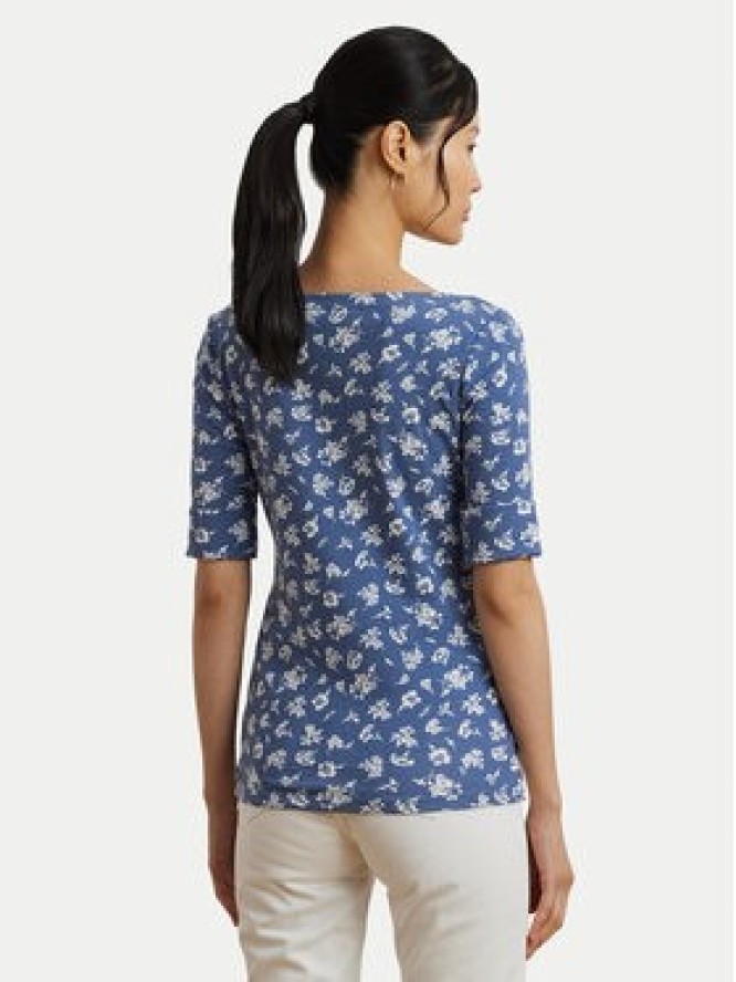 LAUREN RALPH LAUREN Bluzka 200976991001 Niebieski Slim Fit