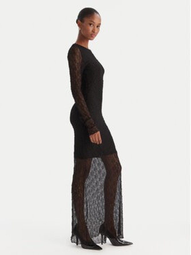 Eleh Sukienka wieczorowa EFW250330 Czarny Slim Fit