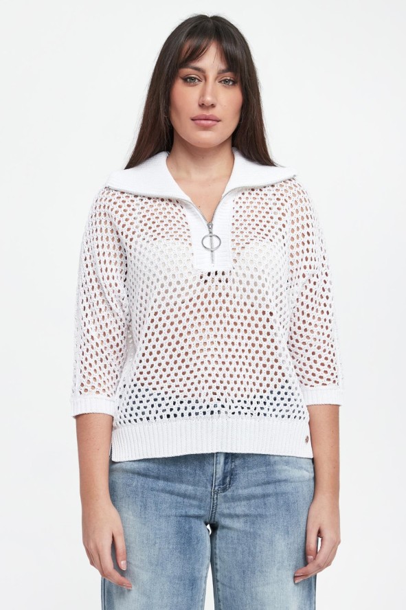 Sweter damski ażurowy JOSEPH RIBKOFF