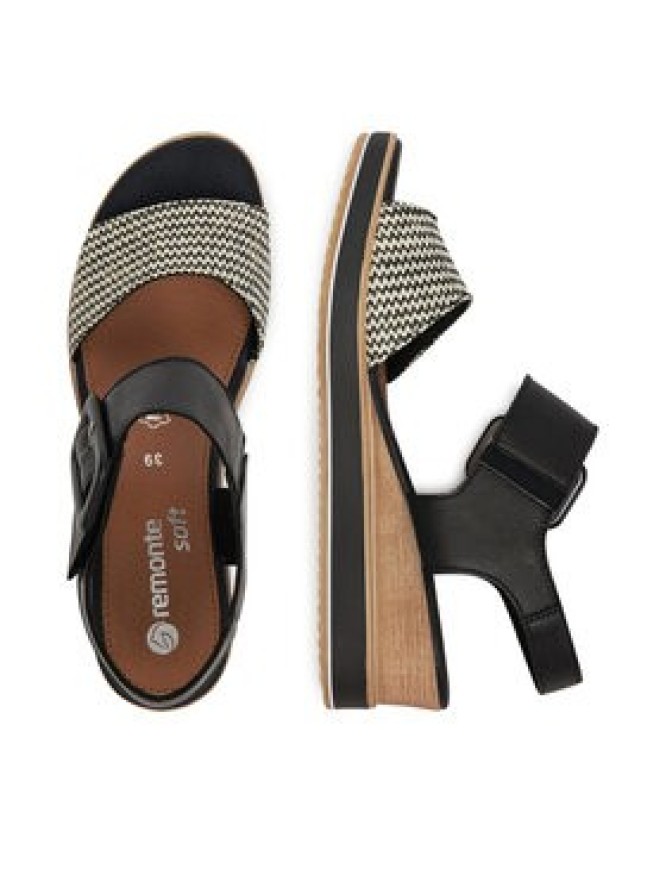 Remonte Sandały D6453-01 Czarny