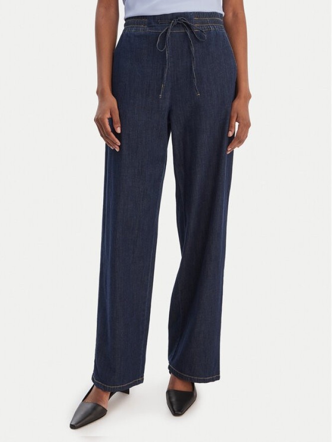 Marella Jeansy Fingere 2615181091 Granatowy Wide Leg