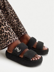 Juicy Couture Klapki CEO-WSS21515-06 Czarny