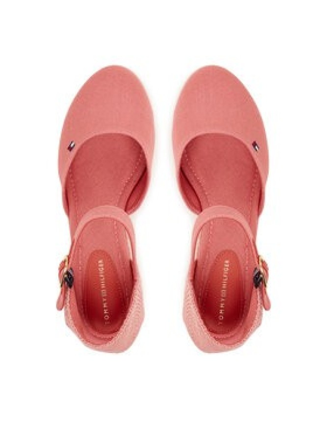 Tommy Hilfiger Espadryle Mid Wedge Espad Closed Toe FW0FW09233 Koralowy