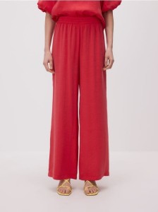 Luźne spodnie z modalem - czerwony