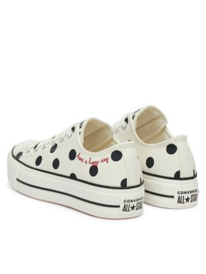 Converse Trampki Chuck Taylor All Star Lift Platform Polka Dots A10689C Beżowy