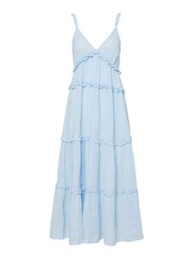 YAS Sukienka letnia Anina 26038014 Błękitny Regular Fit