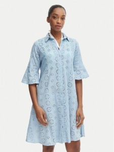 Iconique Sukienka koszulowa IC25-006 Niebieski Relaxed Fit