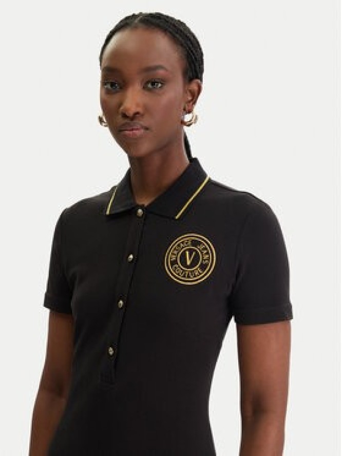 Versace Jeans Couture Sukienka codzienna 80HAOT03 CJ01T Czarny Slim Fit