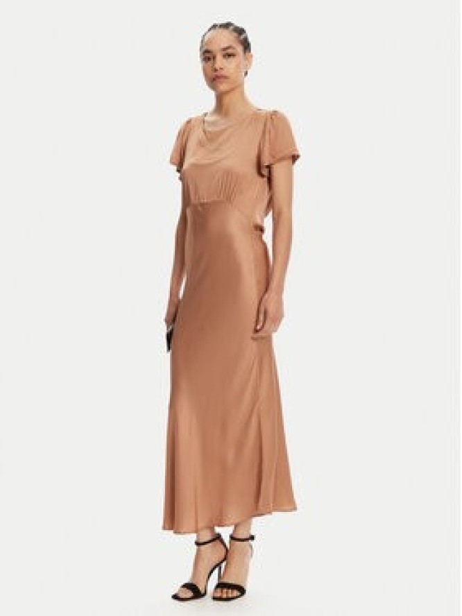 ViCOLO Sukienka wieczorowa TD0767 Brązowy Regular Fit