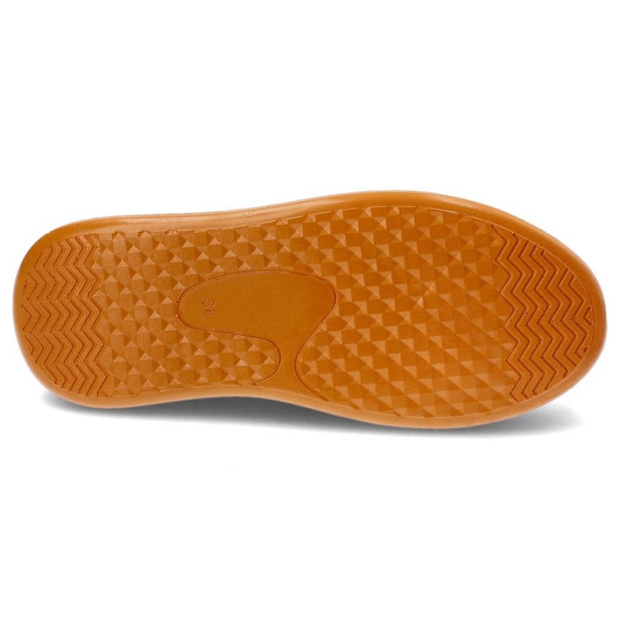 Pomarańczowe Sneakersy Venezia Stylowe Obuwie Damskie