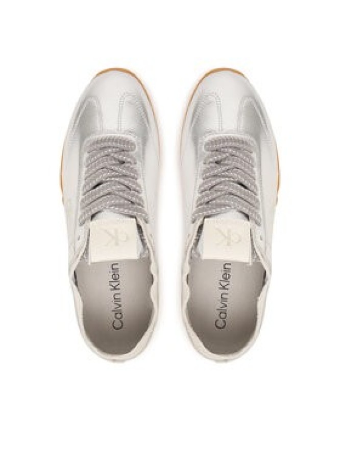 Calvin Klein Sneakersy Low Profile Sneaker Met HW0HW03305 Srebrny
