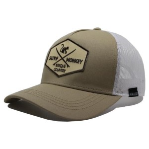 Czapka Trucker - 5 Paneli / Z recyklingu / Jeden rozmiar (Beżowy/Biały)