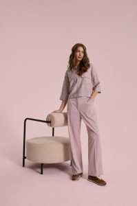 Wiskozowa koszula różowa