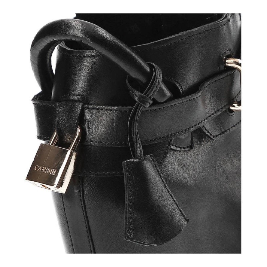 Czarne Sneakersy Carinii Wygodne Buty Damskie Na Koturnie