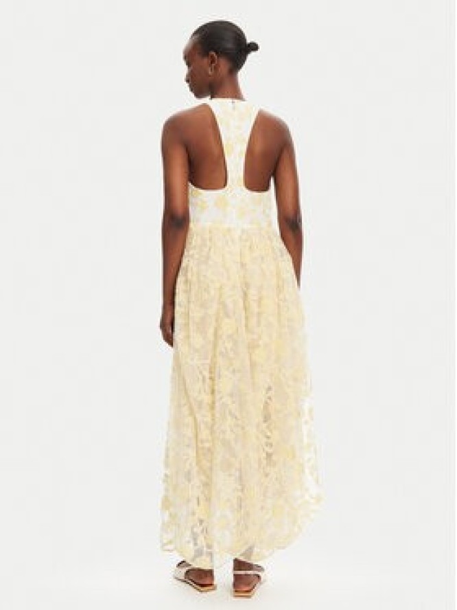 ROTATE Sukienka wieczorowa 113976858 Żółty Regular Fit