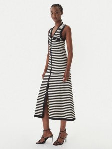 LOLA CASADEMUNT Sukienka dzianinowa MS2616002 Czarny Regular Fit