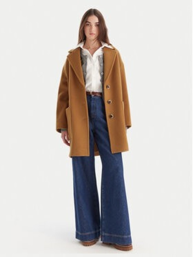 MAX&Co. Płaszcz wełniany 2526016023200 Brązowy Regular Fit