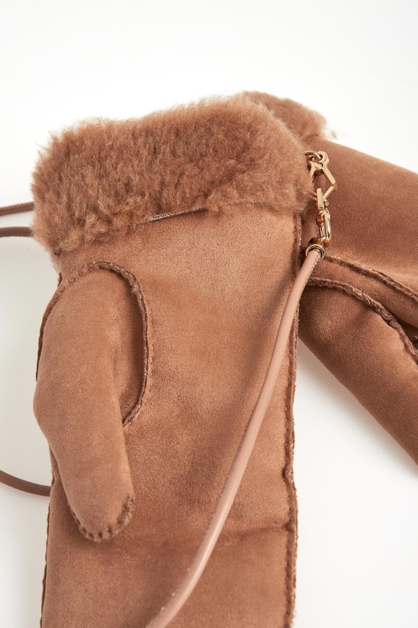 Rękawiczki damskie wełniane Sand MAX MARA ACCESSORI