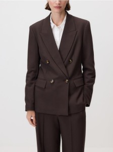 Dwurzędowa marynarka - ciemnobrązowy