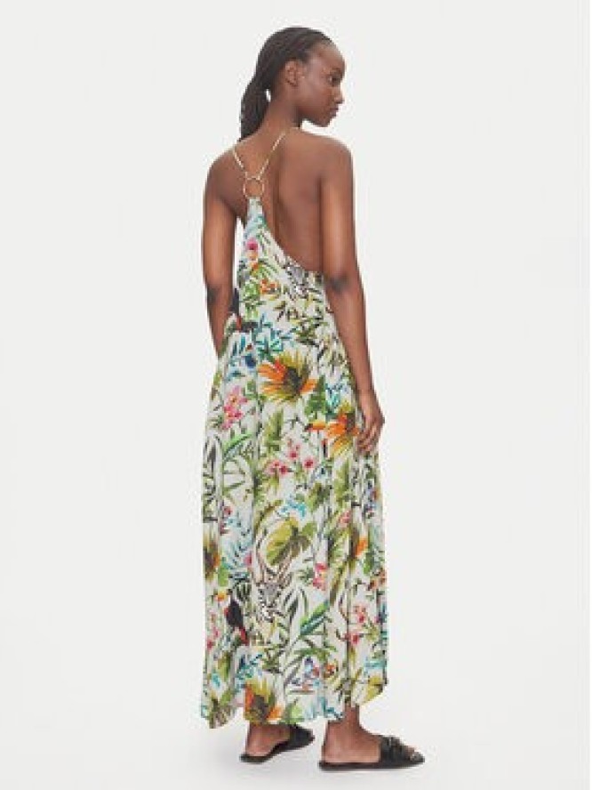 LOLA CASADEMUNT Sukienka letnia LS2516037 Zielony Relaxed Fit