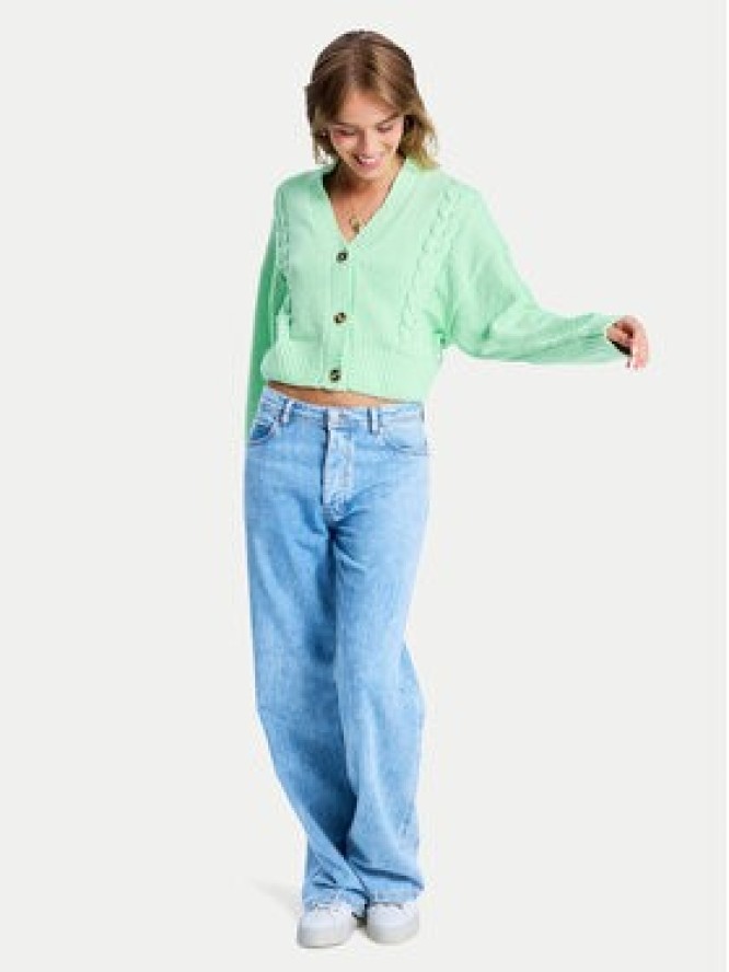 Roxy Kardigan Missing The Sun ERJSW03677 Zielony Regular Fit