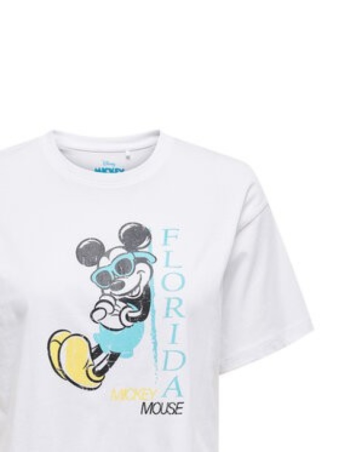 ONLY T-Shirt Mickey Minnie 15348126 Biały Regular Fit