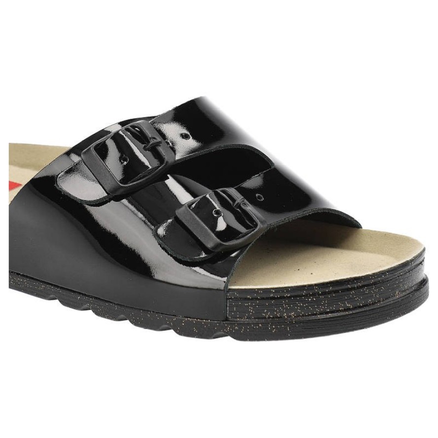 Czarne Klapki Big Star Wygodne Skórzane Buty