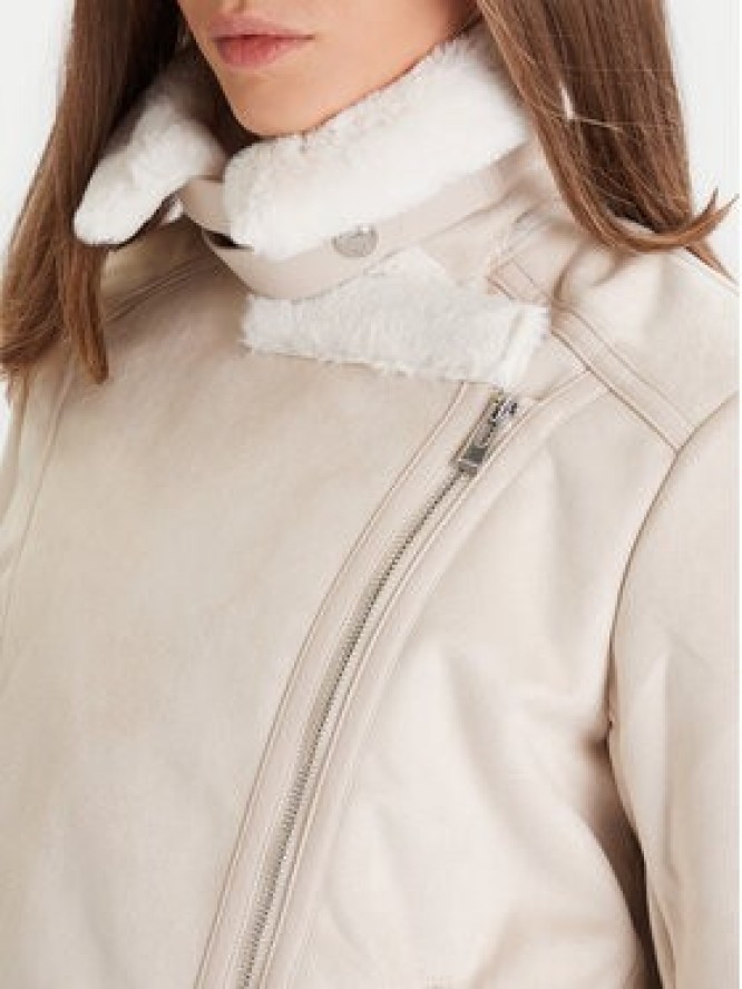 Morgan Kurtka z imitacji skóry 242-GSAPA Beżowy Regular Fit