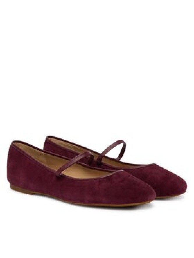 LAUREN RALPH LAUREN Baleriny Jayna Mj Fl 802P18425001 Bordowy