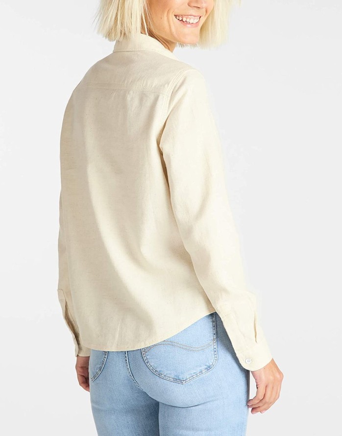 LEE 2 POCKET WORK SHIRT DAMSKA KOSZULA ECRU L45UIKNQ 112110588