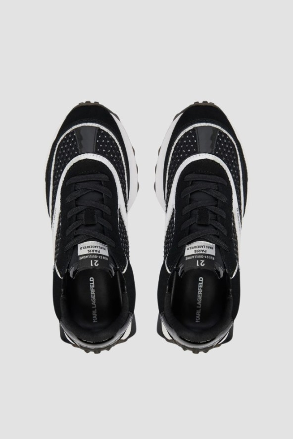 KARL LAGERFELD Czarne damskie sneakersy z cyrkoniami ZONE NFT GEMSTONE, Rozmiar 36
