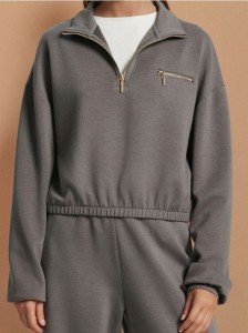 Bluza ze stójką - szary