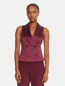 Rinascimento Kamizelka garniturowa CFC0124958003 Bordowy Slim Fit