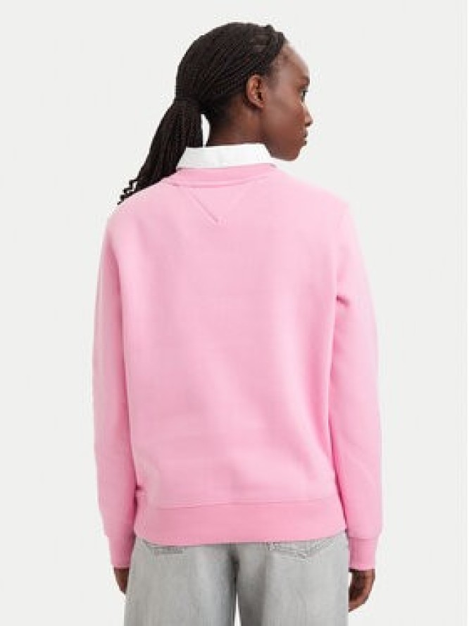 Tommy Jeans Bluza Flag DW0DW19959 Różowy jasny Regular Fit