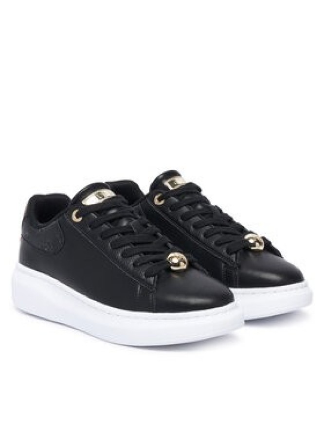 Guess Sneakersy FLTFRE LEA12 Czarny
