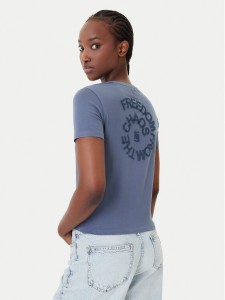 Quiksilver T-Shirt Lintah EQWZT03193 Niebieski Regular Fit