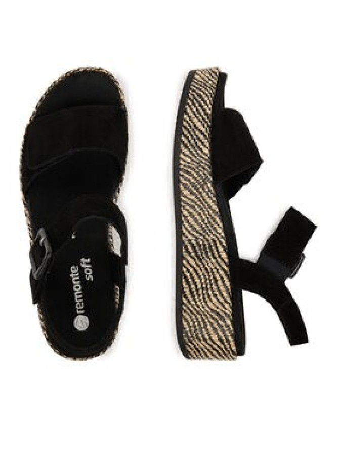 Remonte Sandały D1N54-02 Czarny