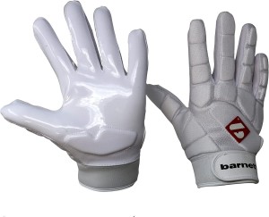 Rękawice do futbolu amerykańskiego FKG-03 Białe, LB, RB, TE