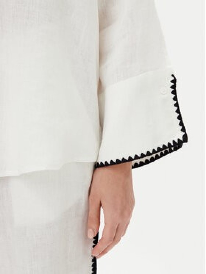 ICONA Koszula RP5LE003 Biały Relaxed Fit