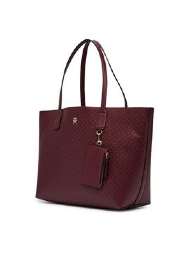 Tommy Hilfiger Torebka Th Icon Tote Mono AW0AW19004 Bordowy