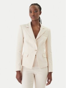 Rinascimento Marynarka CFC0128649003 Beżowy Slim Fit