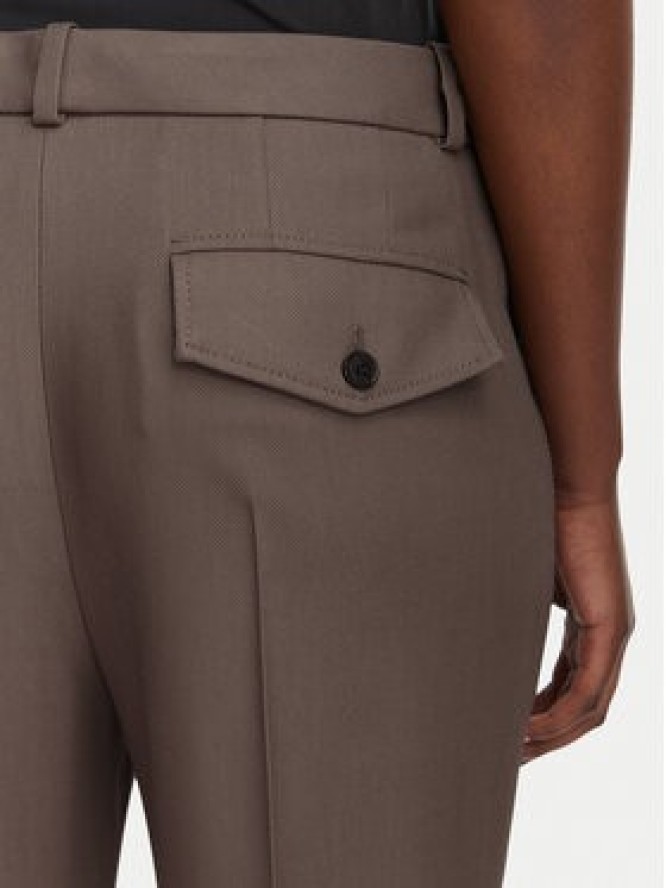 BOSS Spodnie materiałowe Talia5 50564488 Brązowy Regular Fit