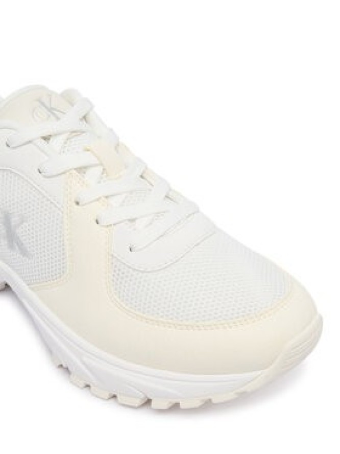 Calvin Klein Sneakersy Hike Runner Lace Up Su Mesh Wmn HW0HW03440 Biały