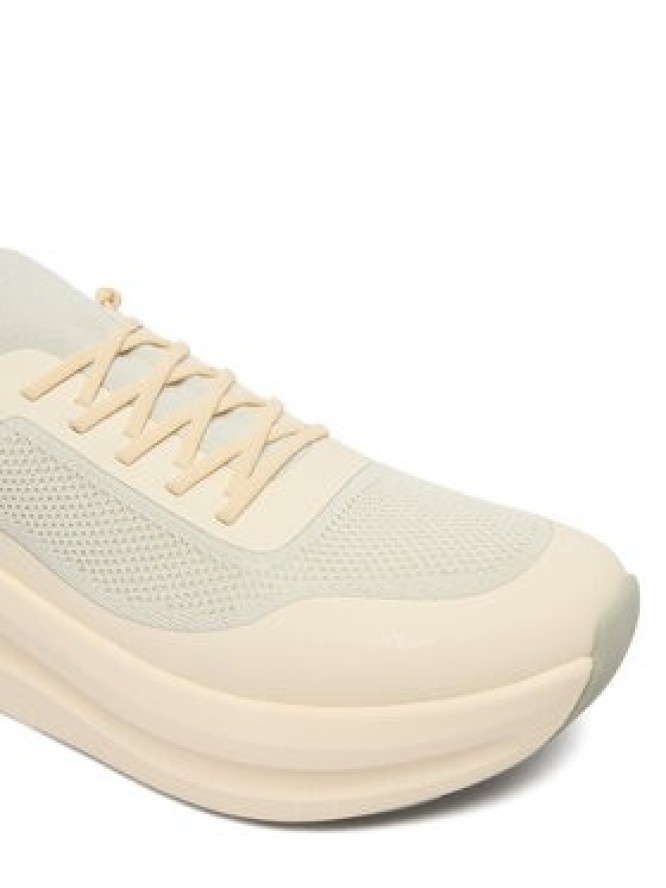 Calvin Klein Sneakersy Chunky Runner Lace Up Sock Knit YW0YW02033 Écru