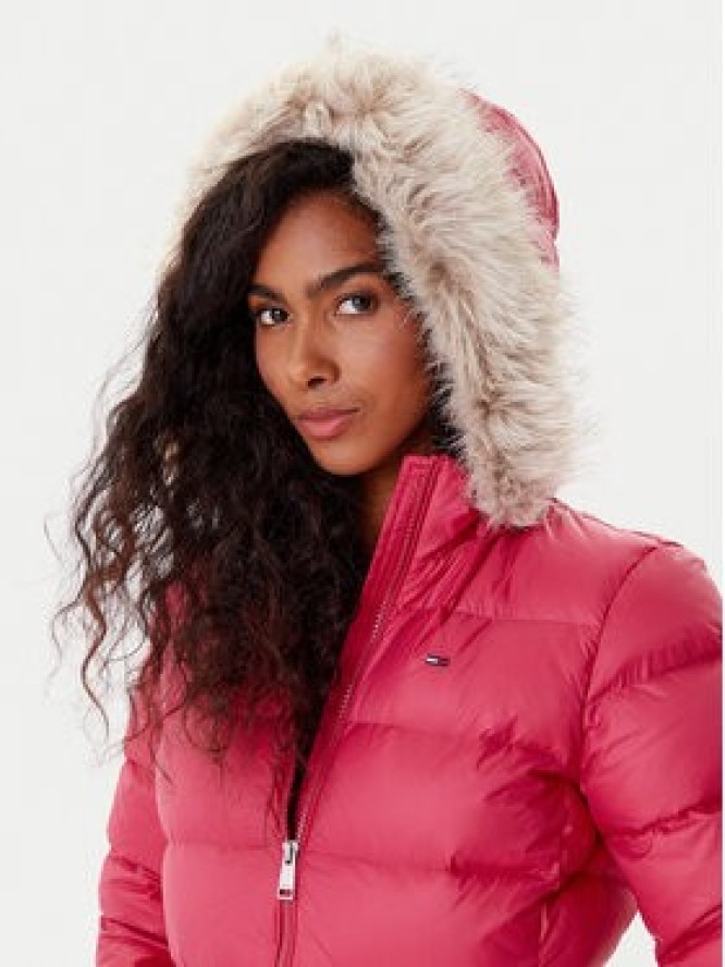 Tommy Jeans Kurtka puchowa Basic DW0DW18312 Czerwony Slim Fit